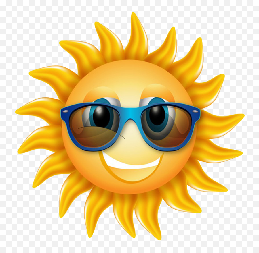 Download Great Sunglasses Light Island Sun Cartoon Icon - Sunglasses Sunshine Clipart Emoji,Emoticon Dota Pins