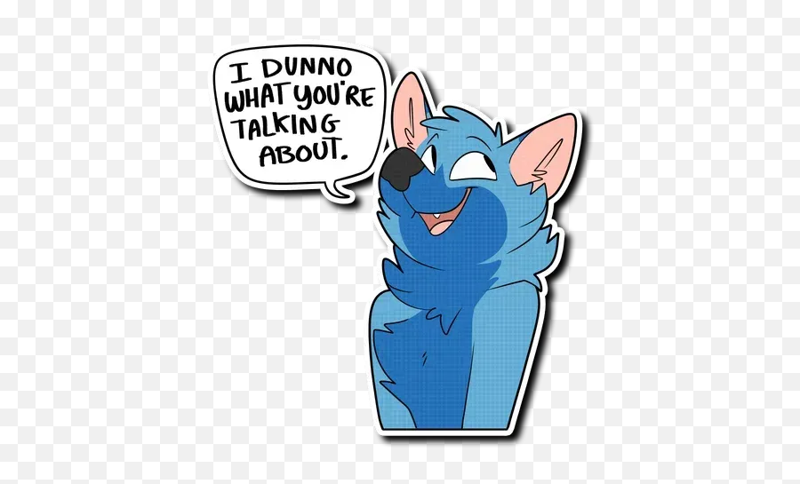 Blue Wolf Sticker Pack - Stickers Cloud Emoji,Talking Animal Emojis