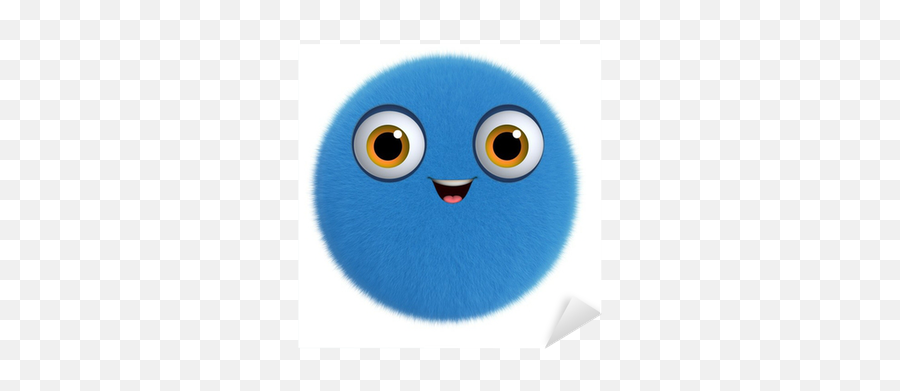 3d Cartoon Cute Furry Ball Sticker - Soft Emoji,Furry Emoticon