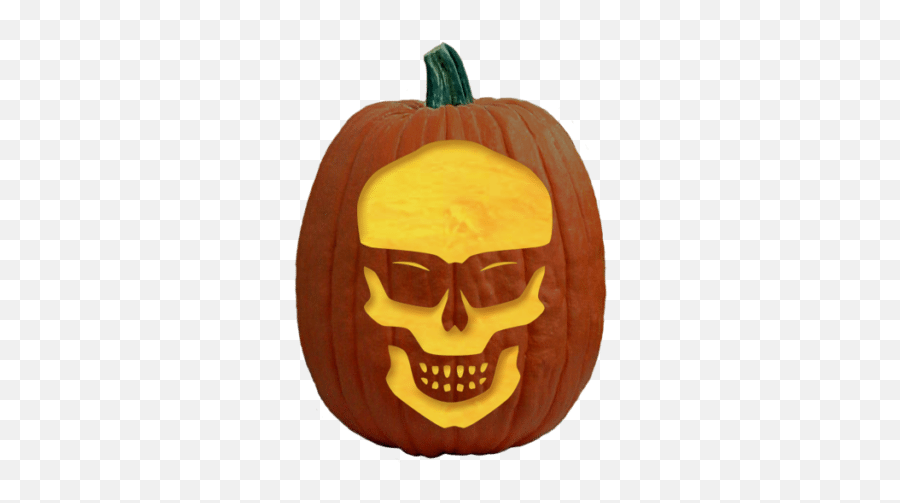 Halloween Pumpkin Stencil Transparent - Pumpkin Skull On Fire Emoji,Emoji Pumpkin Carving