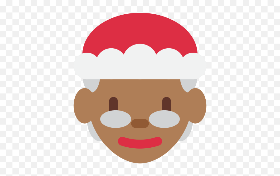 Mrs Claus Medium - Dark Skin Tone Emoji Claus,Dark Skin Emoji