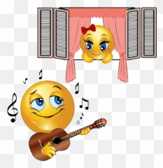 Lover Smiley Emoticon Clipart - Serenade Emoji,Emoticon Images Clip Art