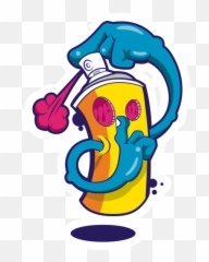 Graffiti Spray Balloon Tss Sticker - Graffiti Sticker Cartoon Emoji,Indian Boat Tiger Emoji