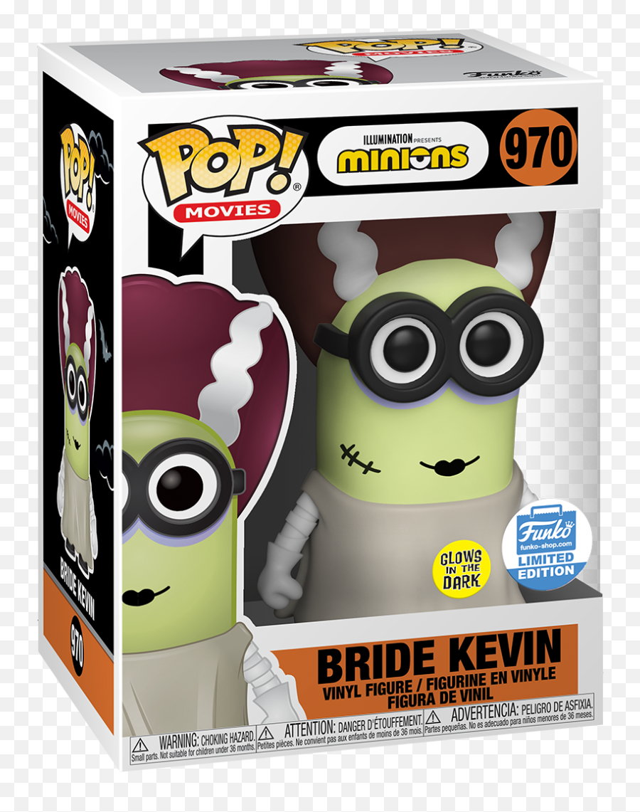 Minions - Bride Kevin Glowinthedark Exclusive Pop Vinyl Figure Funko Pop Movies Minions Bride Kevin Emoji,Bride Boy Pop Pop Emoji Pop
