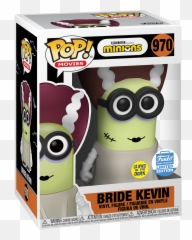 Minions - Bride Kevin Glowinthedark Exclusive Pop Vinyl Figure Funko Pop Movies Minions Bride Kevin Emoji,Bride Boy Pop Pop Emoji Pop
