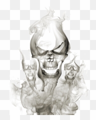 Mq Dead Heads Skull Skulls Grey Sticker By Marras - Transparent Smoke Skull Png Emoji,Dead Skull Emoji