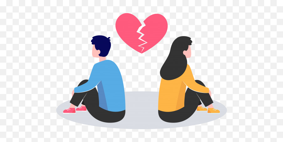 The Breakup Test - Love Problem Vector Png Emoji,Emotions And No Love