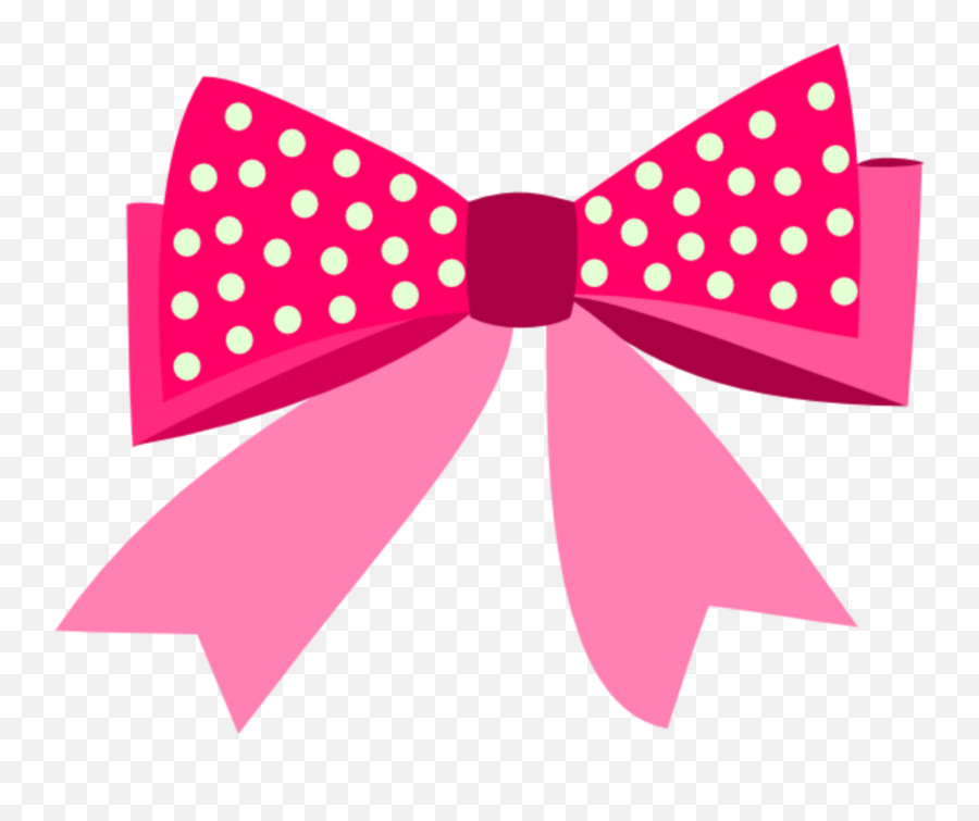 Mq Pink Dots Bow Bows Ribbon Sticker - Tapa Olho Festa Do Pijama Png Emoji,October Ribbon Emoji