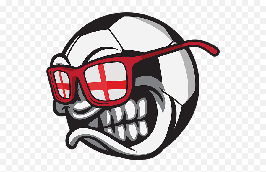 England Angry Soccer Ball With Sunglasses English Fan Iphone Emoji,Cheer Emoticon For Iphone