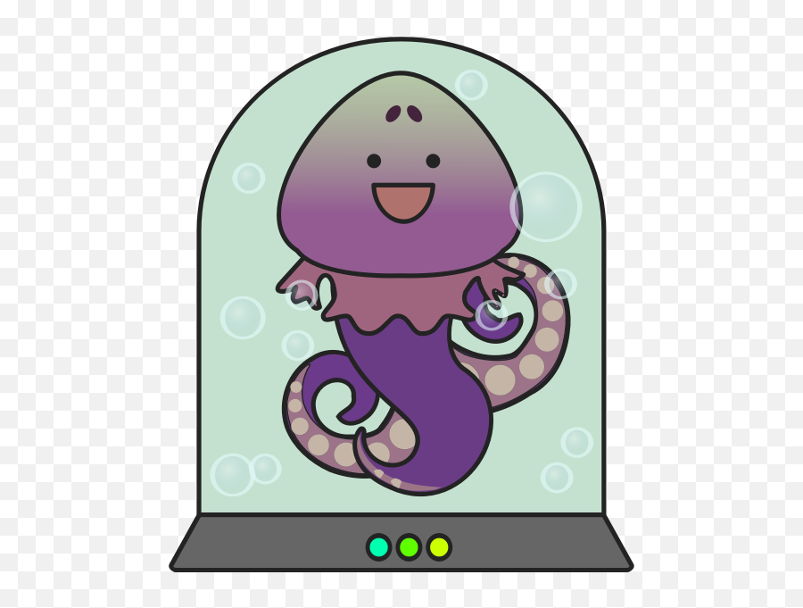 Cheerful Alien Squid Free Svg Emoji,Tentacle Emoticon