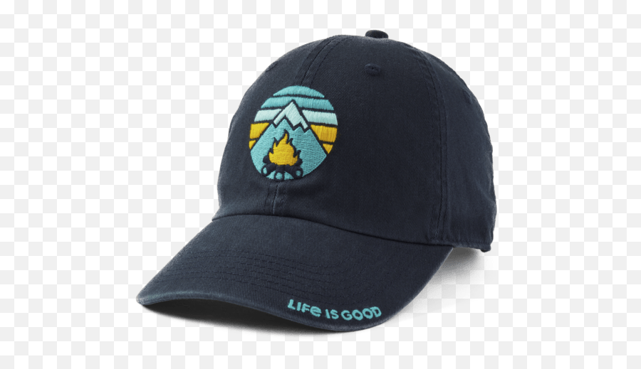 Hats Campfire Mountain Chill Cap Life Is Good Official Site - For Baseball Emoji,Emoji Dad Cap