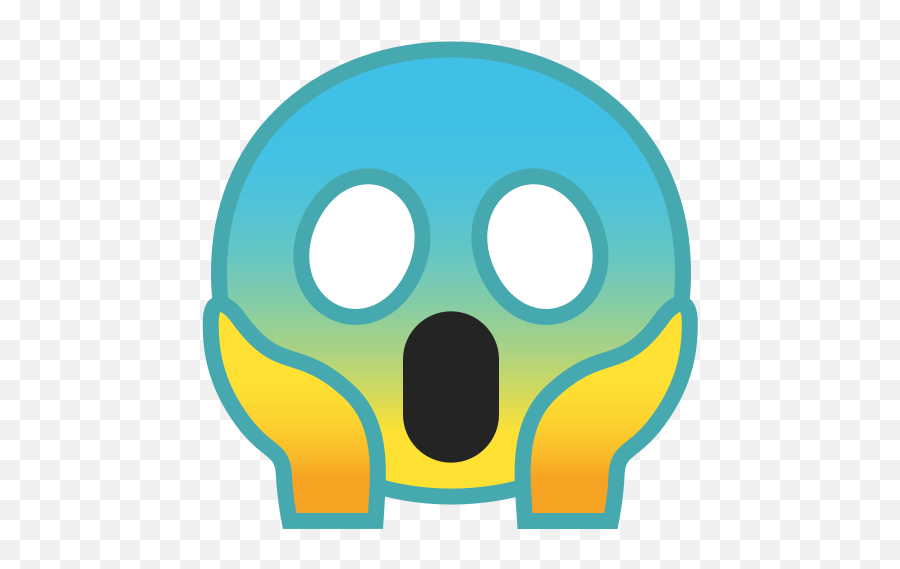 Face Screaming In Fear Emoji - Scared Emoji Google,Emoticon Miedo