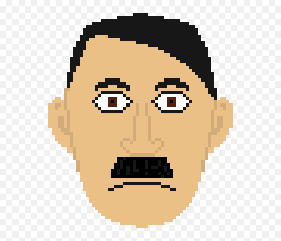 Hitler Face Pixel Art - Minecraft Pixel Art Hitler Emoji,Hitler Thinking Emoji