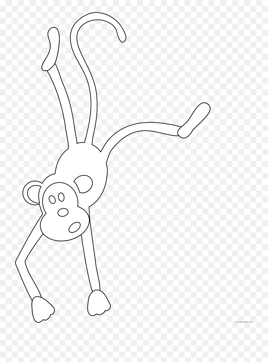 Monkey Outline Coloring Pages Monkey - Dot Emoji,War Over Monkey Emojis