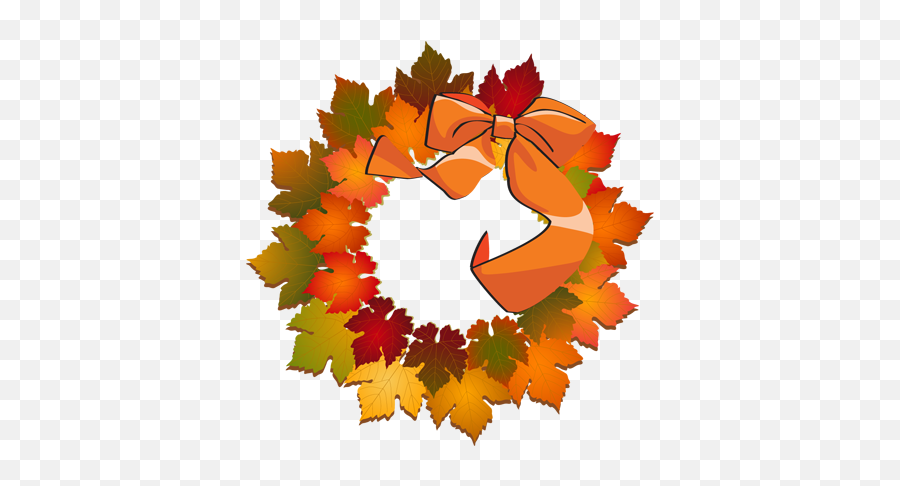 Fall Wreath Clipart - Clipartix Fall Wreaths Clipart Emoji,Wreath Emoji Transparent Background
