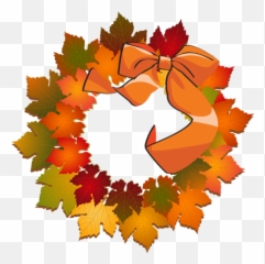 Fall Wreath Clipart - Clipartix Fall Wreaths Clipart Emoji,Wreath Emoji Transparent Background