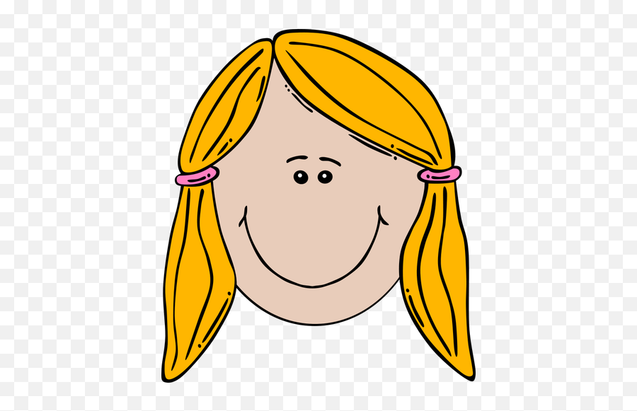 Girl Smiley Face - Girl Faces Clip Art Emoji,Cute Girl Emoticon Faces