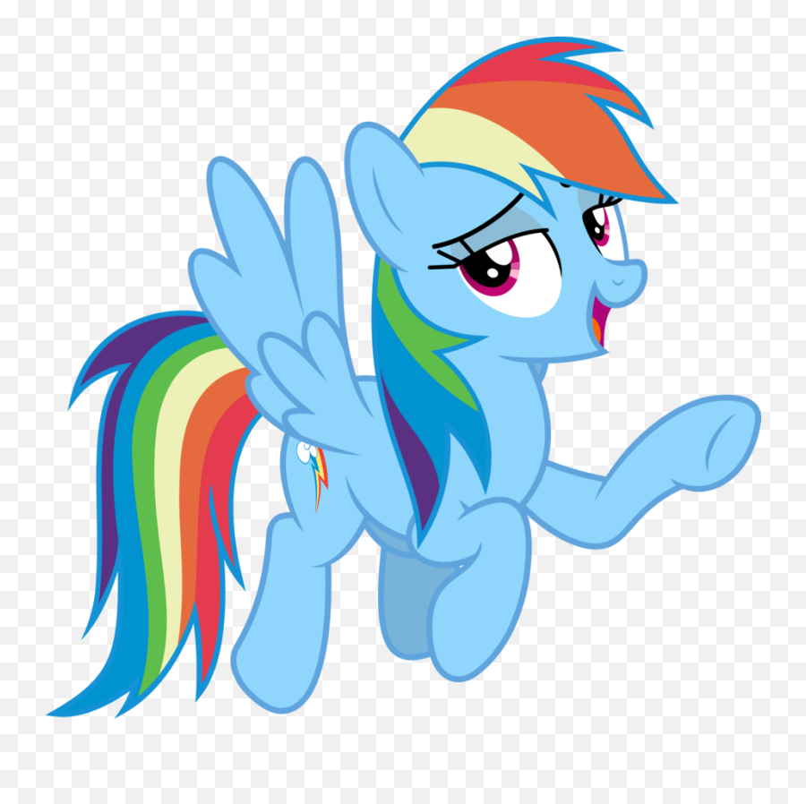 Rainbow Dash My Little Pony - Mlp Rainbow Dash Cool Vector Emoji,My Little Pony Applejack Emoticon