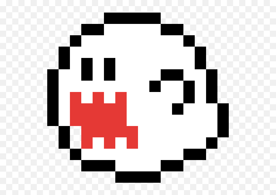 Pixilart - Boo Ghost By Colesco Boo Pixel Art Emoji,Ghost Emoticon Facebook Comment