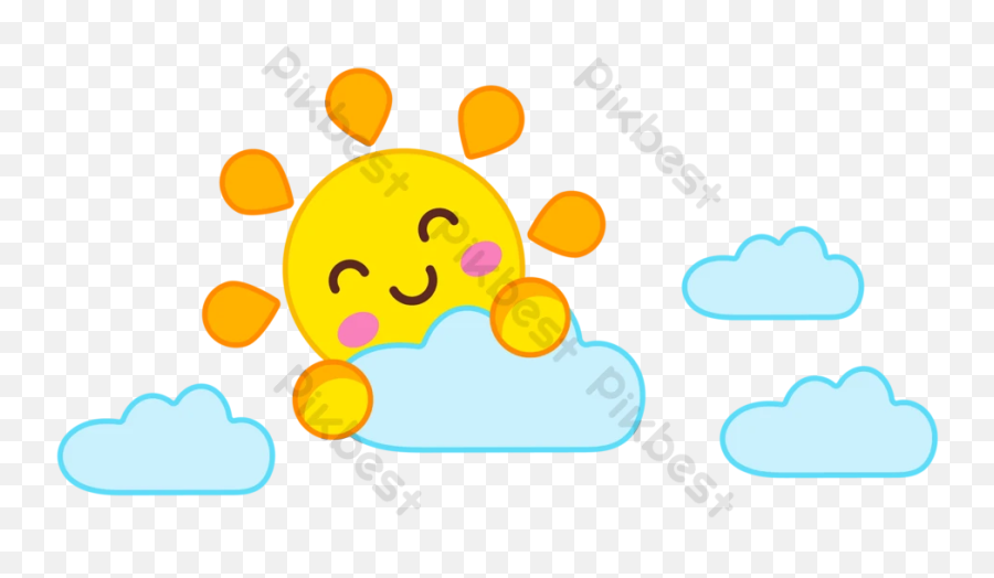 Cartoon Smiley Sun Element - Dot Emoji,Chef Hat Copy And Paste Emoji