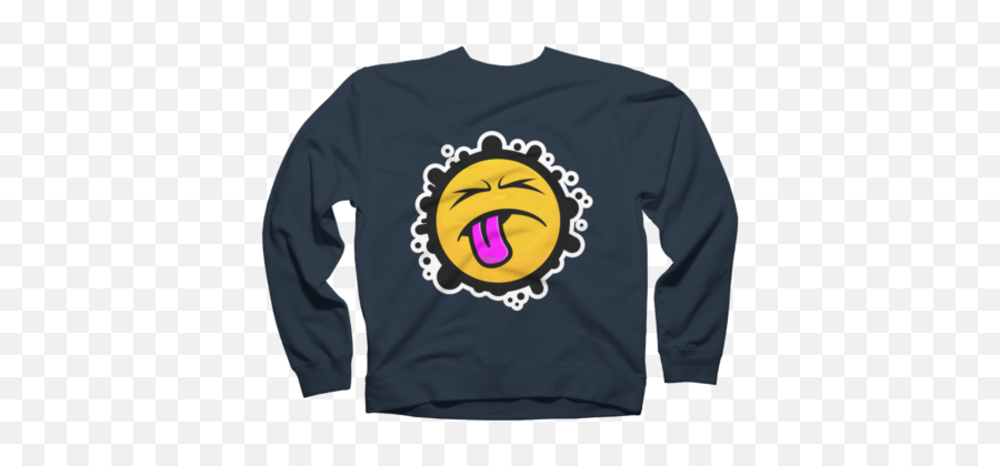 Broadcasters Blue Cartoon Womens - Sweater Emoji,Emojis T-shirts And Color Dark Blue