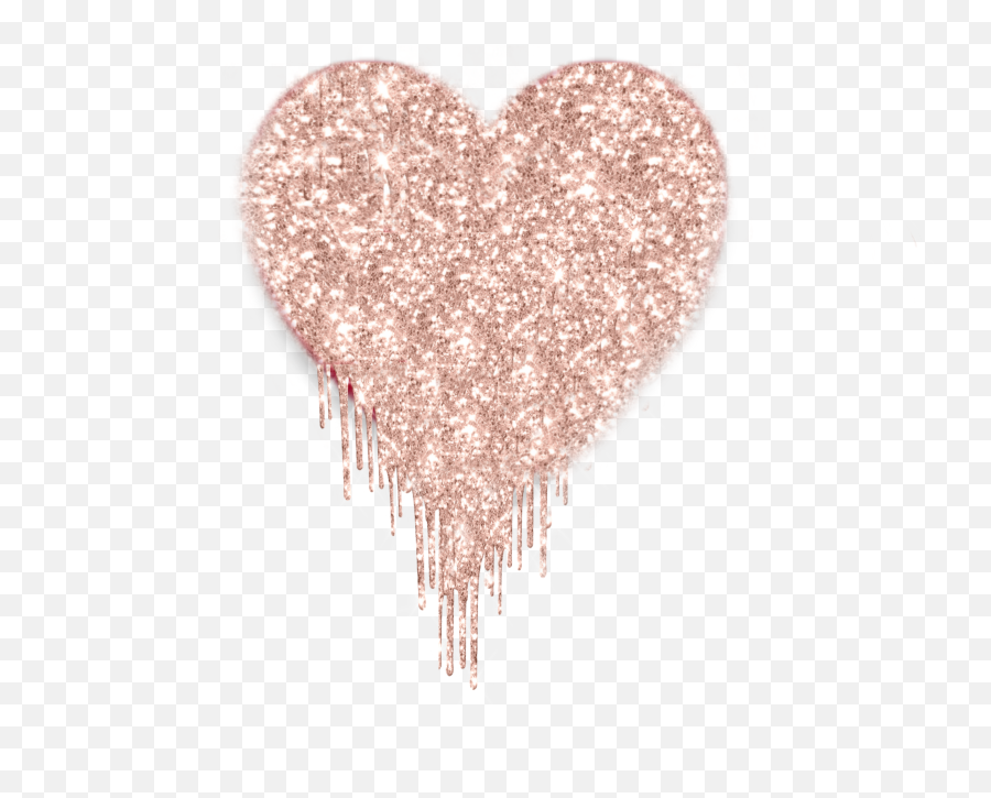 Glitter Melting Heart Sticker - Sparkly Emoji,Melting Heart Emoji