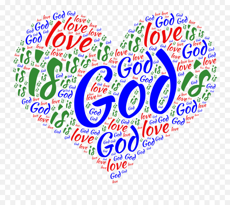 God Is Love Heart - Wordartcom Love Word Art Emoji,God Emoji Transparent