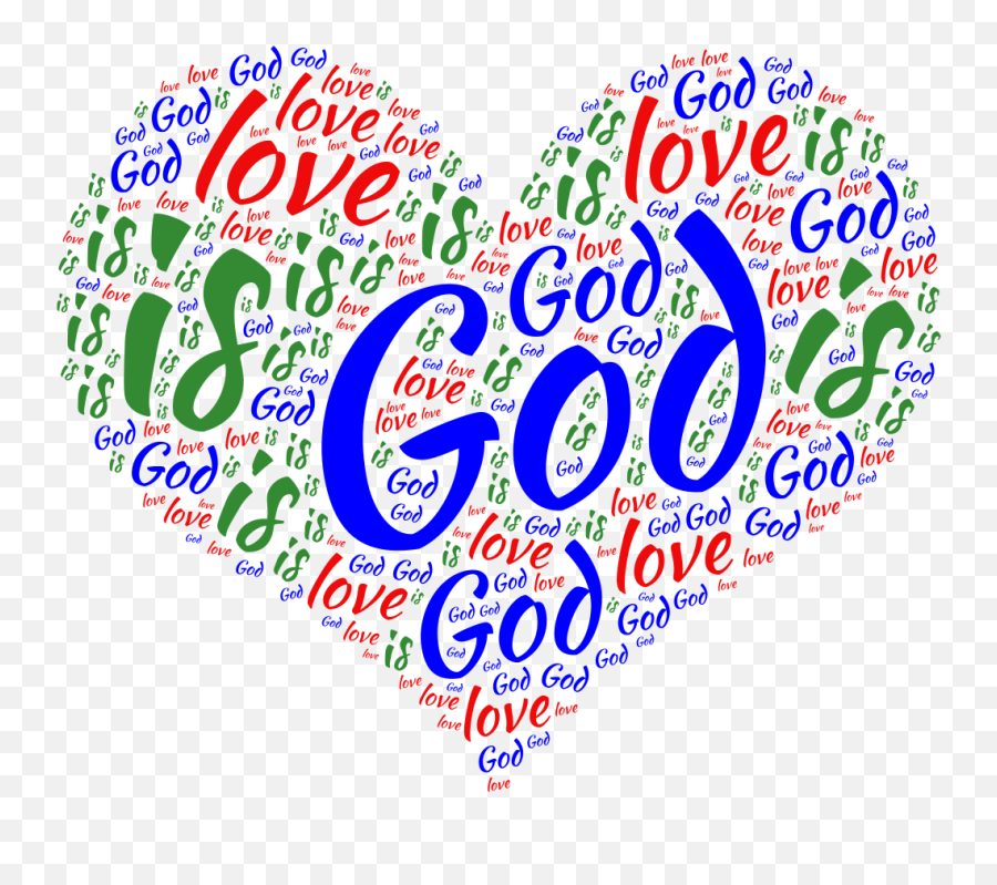 God Is Love Heart - Wordartcom Love Word Art Emoji,God Emoji ...