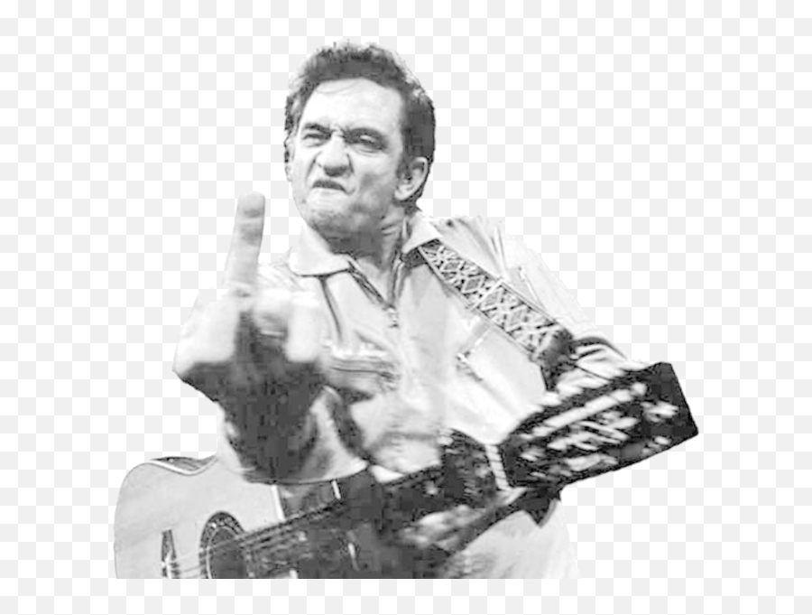 Johnny Cash Png - Johnny Cash Bw Johnny Cash 2401094 Celebreties Flipping The Bird Emoji,Johnny Gargano Emoticon Meaning