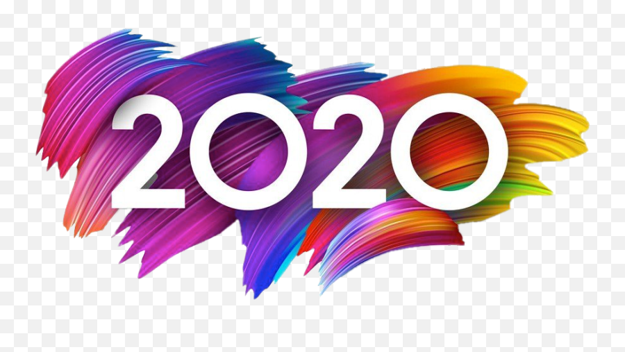 Happy New Year 2020 Colourful Paint Pnglib U2013 Free Png Library - Impressive Happy New Year 2020 Emoji,Hannukah Emoji