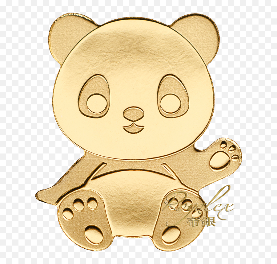 Palau 2017 Little Panda Gold Coin 05g Royalexsilver Emoji,Cartoon Panda Emotions Chart