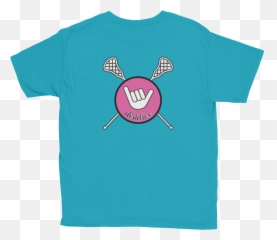Download Hd Youth Hang Loose Lacrosse Tee Tealpink - T Emoji,Emoticon Hang