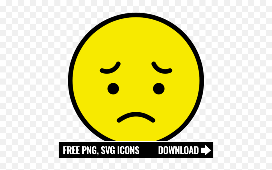 Free Sad Face Icon Symbol Png Svg Download Emoji,Unhappy Emoji Face