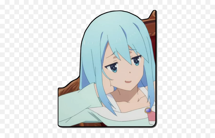 Telegram Sticker From Aqua U0026 Kazuma Pack Emoji,Smug Smirk Face Emoji