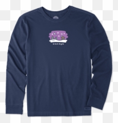 Long Sleeve Vintage Crusher Tee - Long Sleeve Emoji,Emoji Answers Silent Night