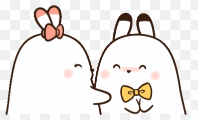 Cute Bunny Cartoon Cute Gif Cuddling Gif Emoji,Cuddle Emoji