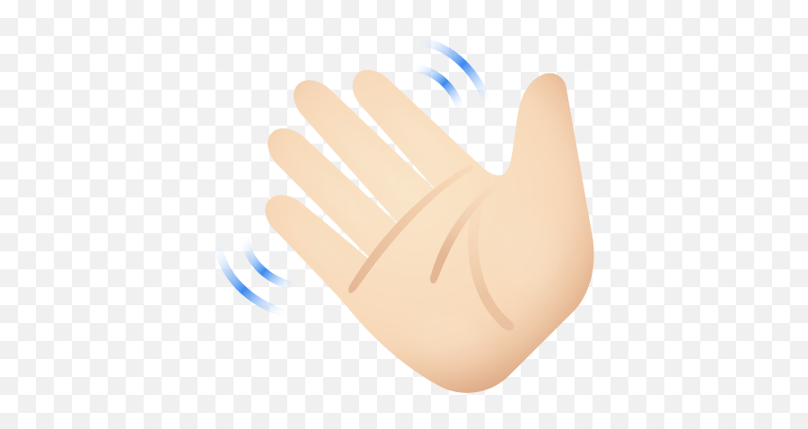 Waving Hand Light Skin Tone Icon - Waving Hand Emoji Png,Waving Emoji
