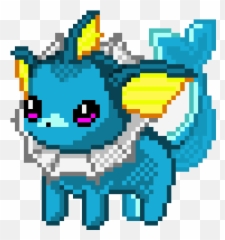 Vaporeon Pixel Art Png Transparent Png - Vaporeon En Pixel Art Emoji,Undertale Emoji Keyboard