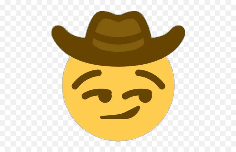 Emoji Mashup Stickers For Whatsapp - Cowboy Smirk Emoji,Emoji Mashup