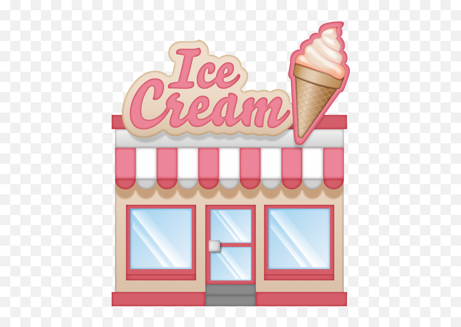 Emoji Ice Cream Shop Transparent - Ice Cream Shop Emoji,Ice Cream Sun Emoji
