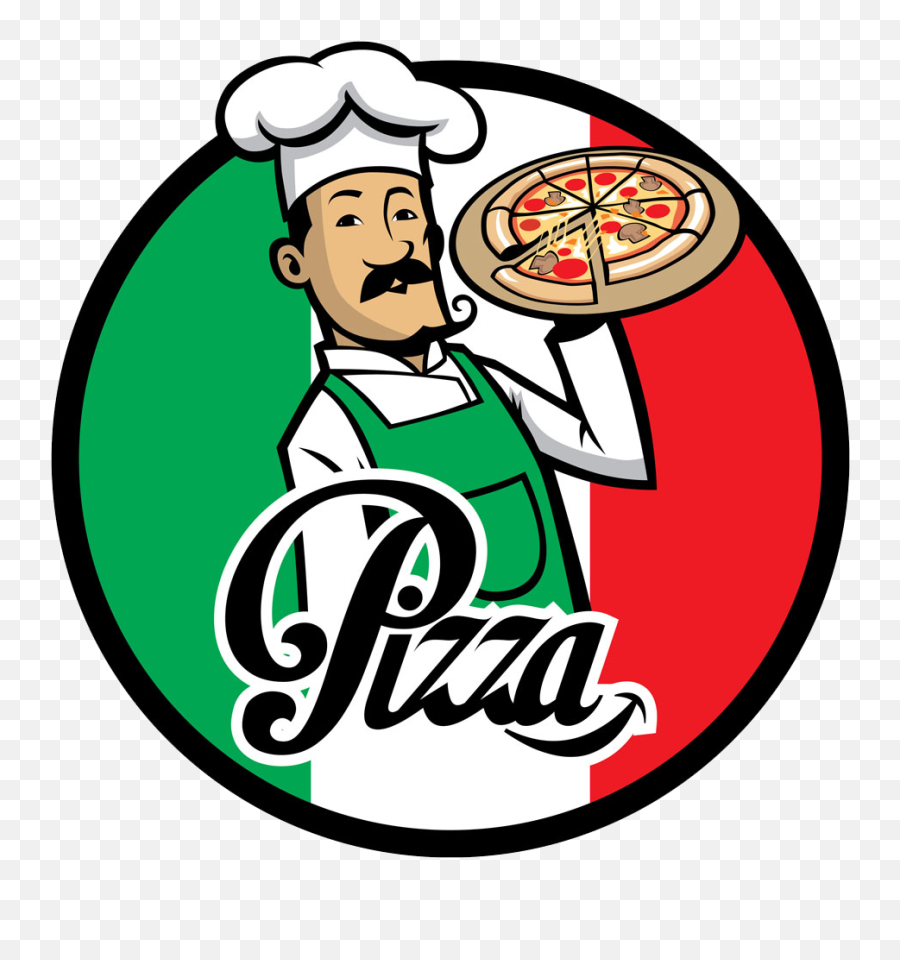 Pizza Delivery Italian Cuisine Chef - Cartoon Chef Pizza Italian Pizza Logo Png Emoji,Girl With The Pizza Emoji For Dominos