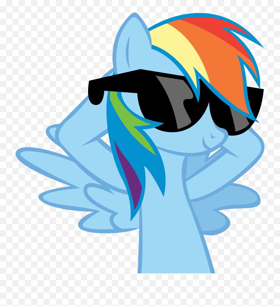 Fim - My Little Pony Rainbow Dash Swag Emoji,My Little Pony Rainbow Dash Sunglasses Emoticons