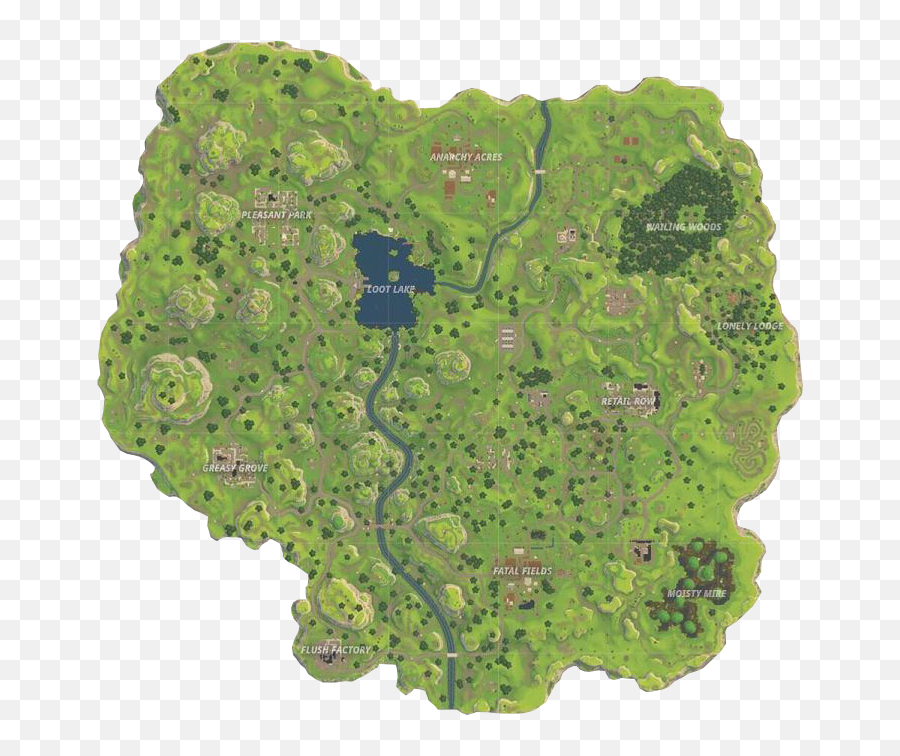 Fortnite Battle Old Royale Map Png - Fortnite Map Png Emoji,Fortbyte Found By Using Emoticon In Durr Burger