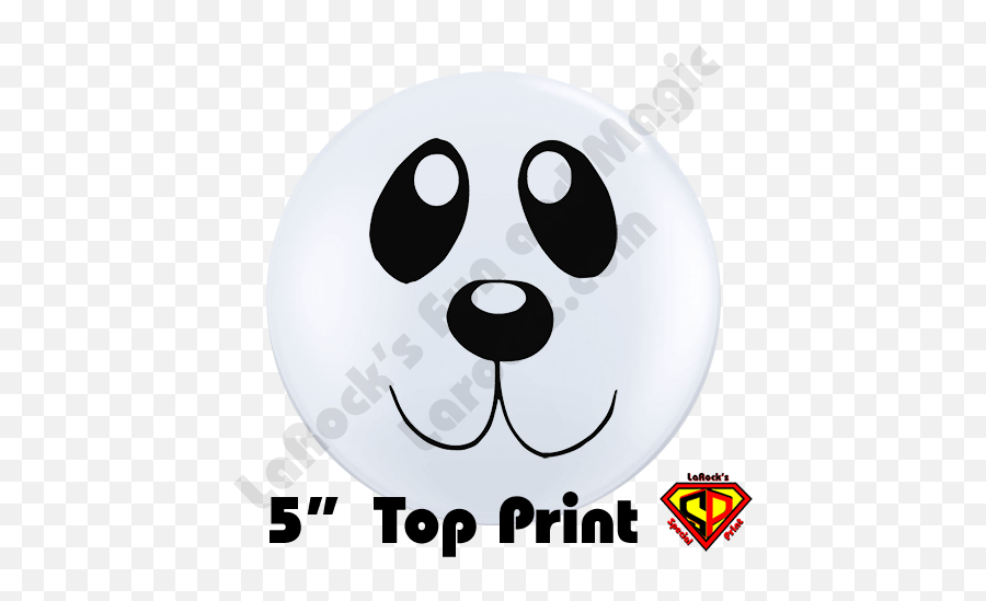 5 Inch Round Panda Face Top Print Balloons By Juan Gonzales Qualatex 100ct - Dot Emoji,Juggling Money Emoji