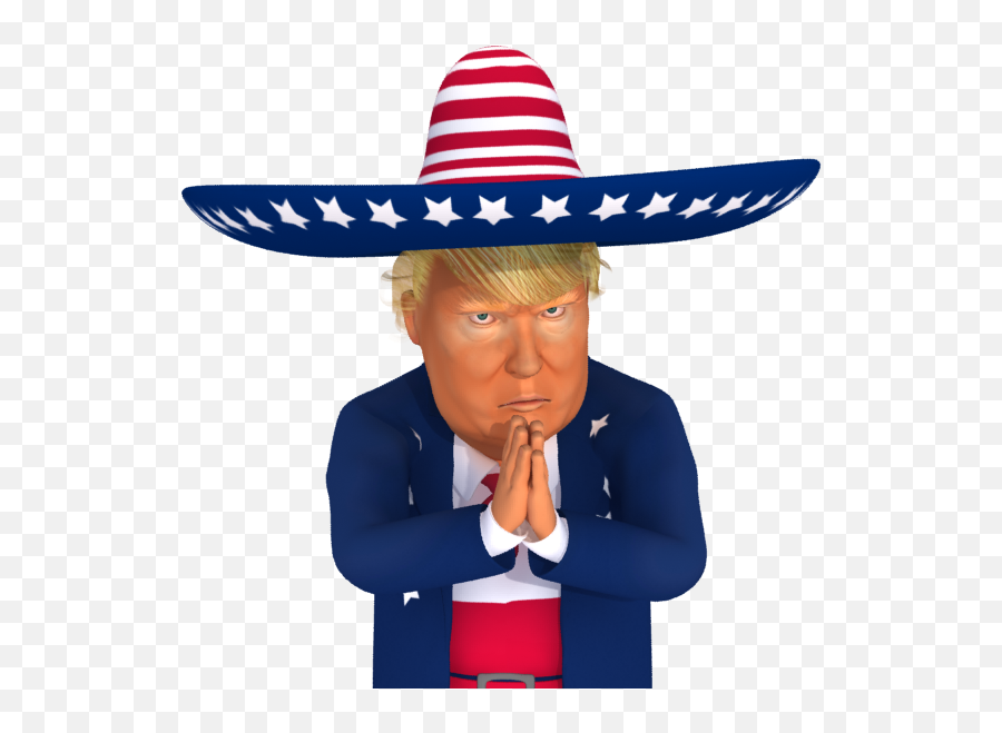 34 Trump Ideas - Mexican Donald Trump Transparent Emoji,Mexican Wearing Sombrero Emoticon