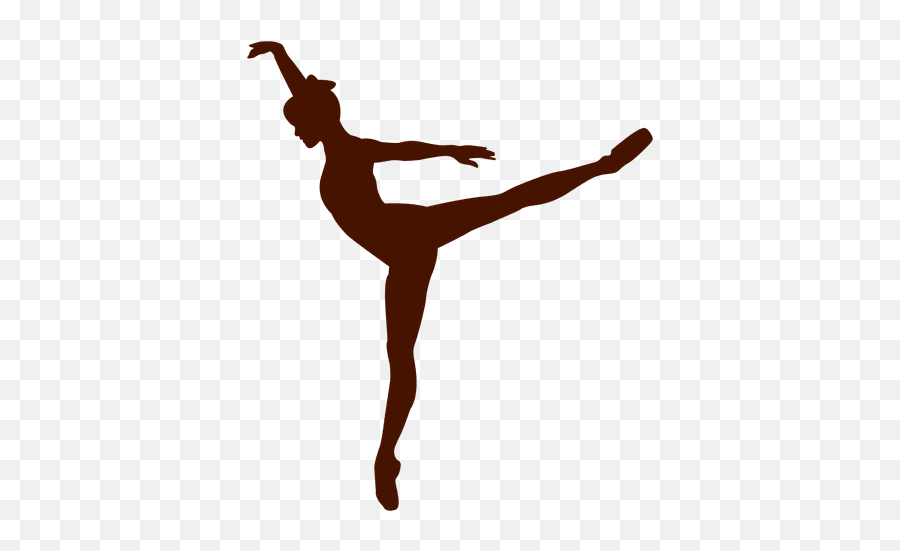 Bailarina De Ballet Pose Bailar Silueta - Silhouette Ballet Dancer On Pointe Vector Emoji,Emojis Hd De Mujer Bailando