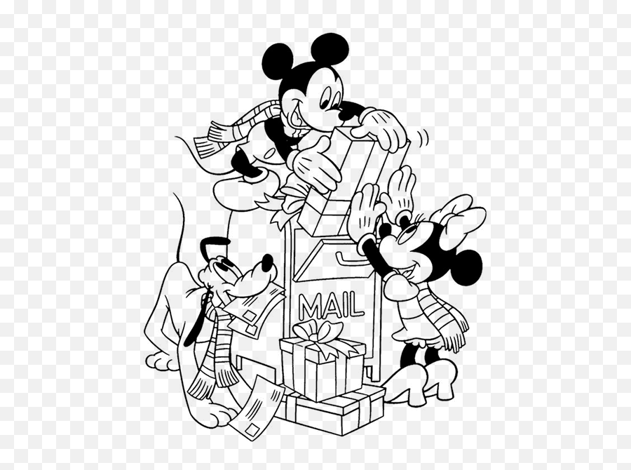 10 Regalos De Navidad Mickey Minnie - Free Printable Disney Christmas Coloring Pages Emoji,Emojis De Navidad Para Dibujar