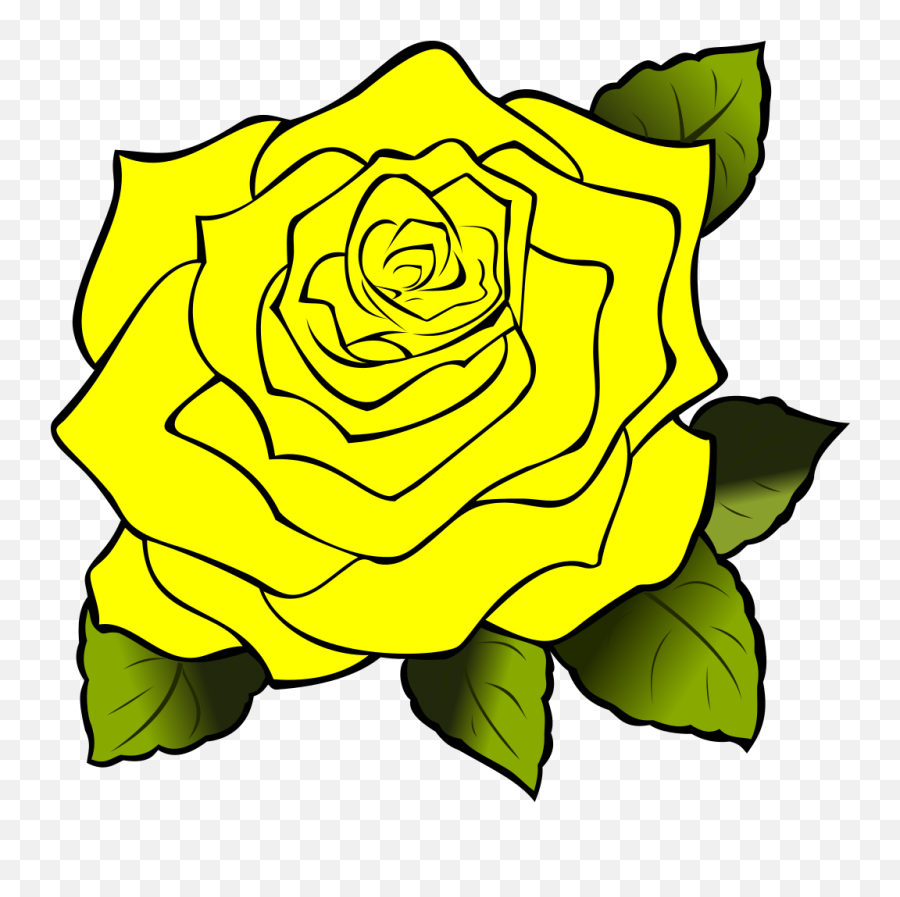 Yellow Rose Png Svg Clip Art For Web - Download Clip Art Yellow Rose Flower Drawing Emoji,Yellow Rose Emoji