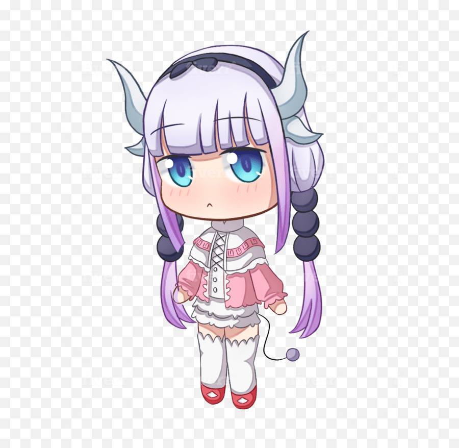 Create Cute Anime Style Chibi Art For Keychain Or Sticker By - Fictional Character Emoji,Kanna Emoticon