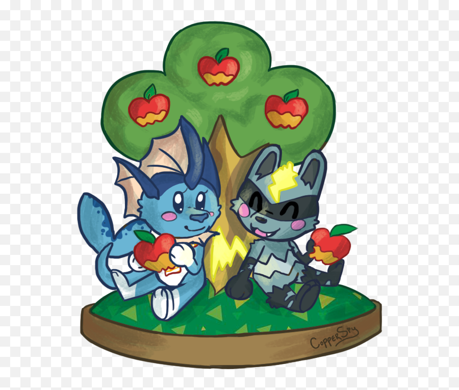 Ych Animal Crossing Apple Orchard By Coppergoblin - Fur Emoji,Animal Crossing Emotion Poses